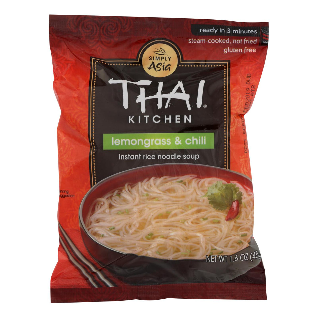 Thai Kitchen Lemongrass and Chilli Flavored Instant Rice Noodle Soup, 1.6 Oz (Pack of 6) - Cozy Farm