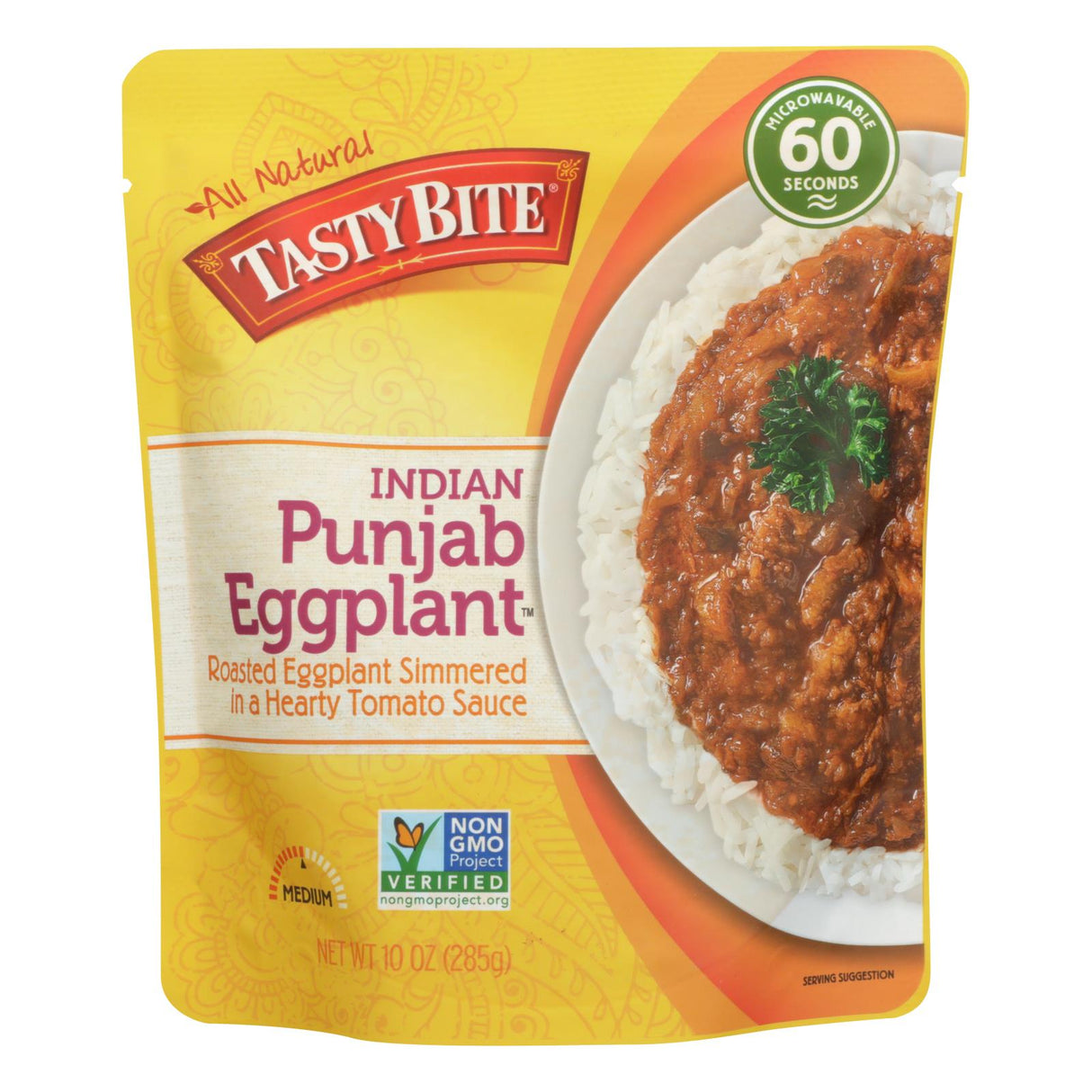 Tasty Bite Punjabi Eggplant Entree, Authentic Indian Cuisine (Pack of 6 - 10 oz) - Cozy Farm
