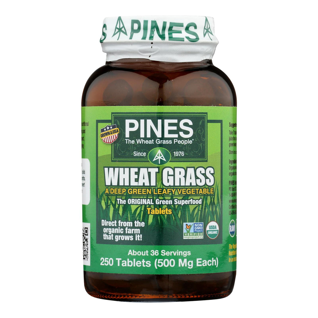 Pines International Wheatgrass: Revitalize Your Health with 500mg (250 Tablets) - Cozy Farm