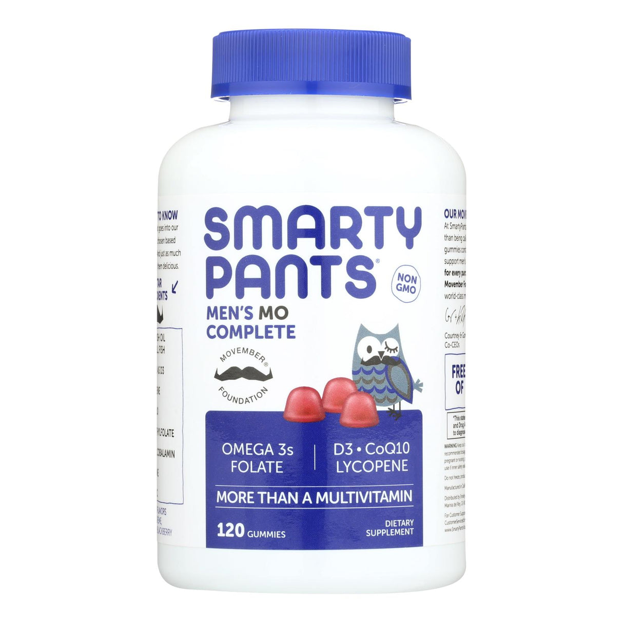Smartypants Men's Complete Daily Gummy Multivitamin, 120 Count - Cozy Farm 