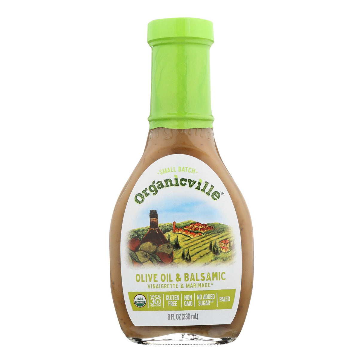Organic Ville Balsamic Vinaigrette (Pack of 6 - 8 Fl Oz.) - Cozy Farm