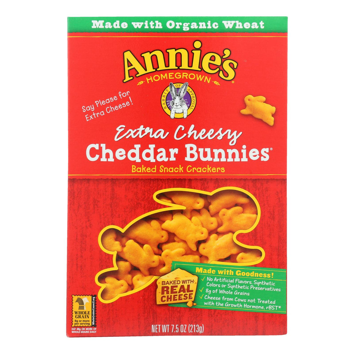 Annie's Homegrown X-Cheese Cheedar Bunnies (Pack of 12 - 7.5 Oz) - Cozy Farm