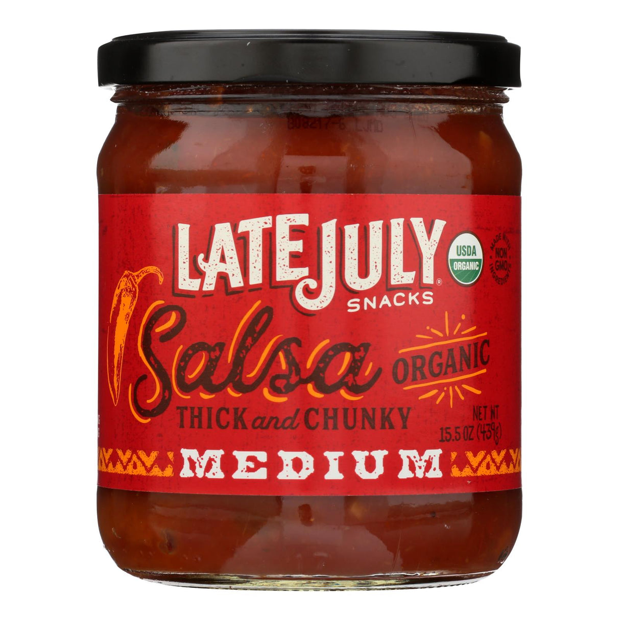 Late July Snacks Salsa (Pack of 12) - Medium - 15.5 Oz. - Cozy Farm