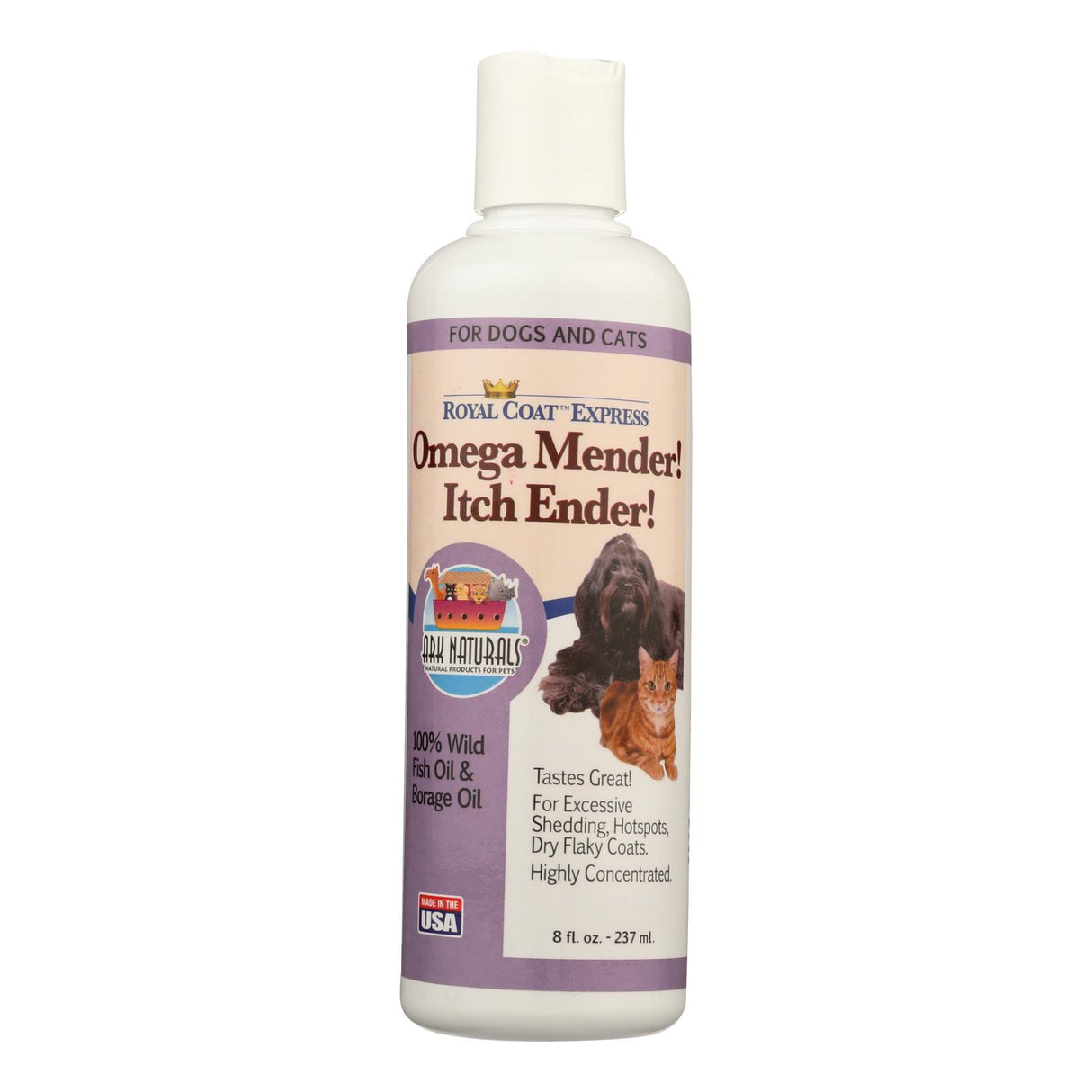 Ark Naturals Royal Coat Express Omega Minder Itch Ender for Dogs & Cats (8 Fl Oz) - Cozy Farm