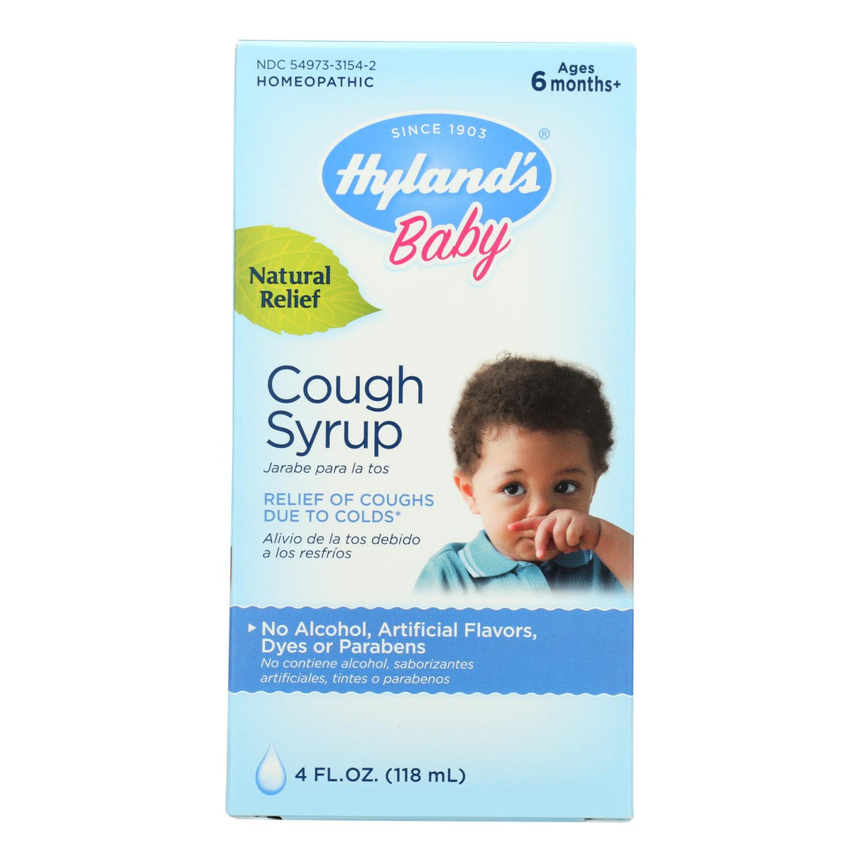 Hyland's Homeopathic Baby Cough Syrup - Natural Cough Relief for Infants - 4 Oz. - Cozy Farm