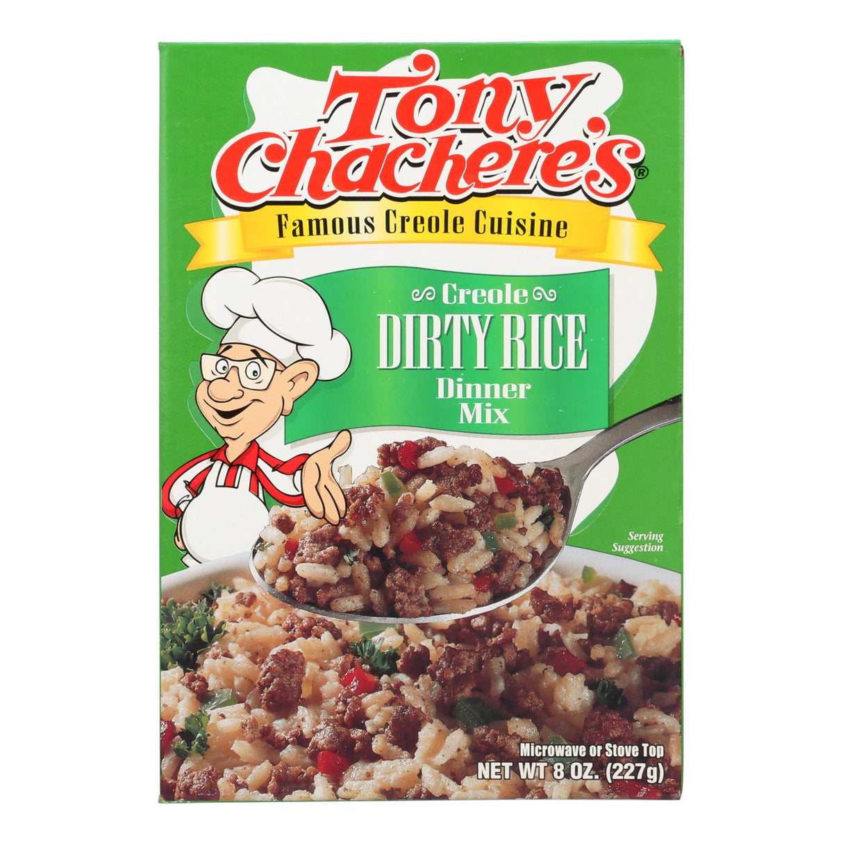 Tony Chachere's Creole Dirty Rice Dinner Mix, 8 Oz. (Pack of 12) - Cozy Farm