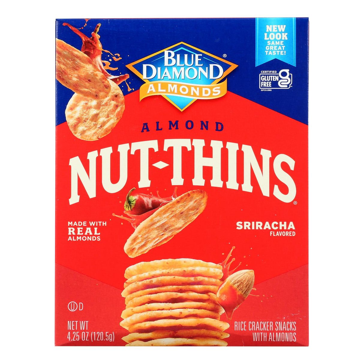 Blue Diamond Nut Thins: Sriracha, 4.25 Oz. Pack of 6 - Cozy Farm