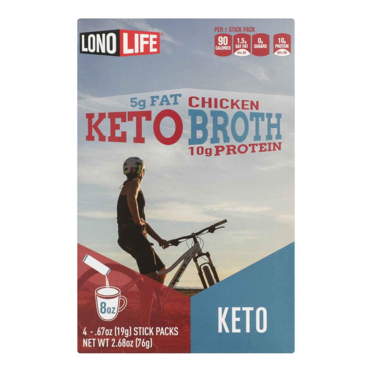 Lonolife Keto Chicken Bone Broth, 6-Pack (4/.67 Oz.) - Cozy Farm
