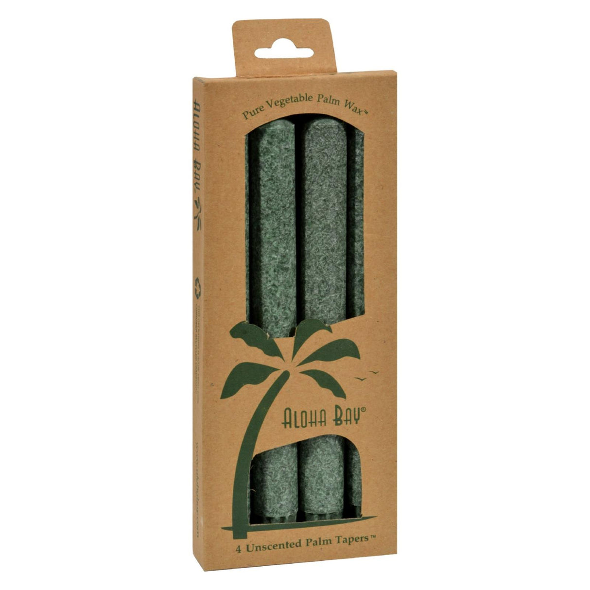 Aloha Bay Palm Tapers - Pack of 4 - Vibrant Green Candles - Cozy Farm