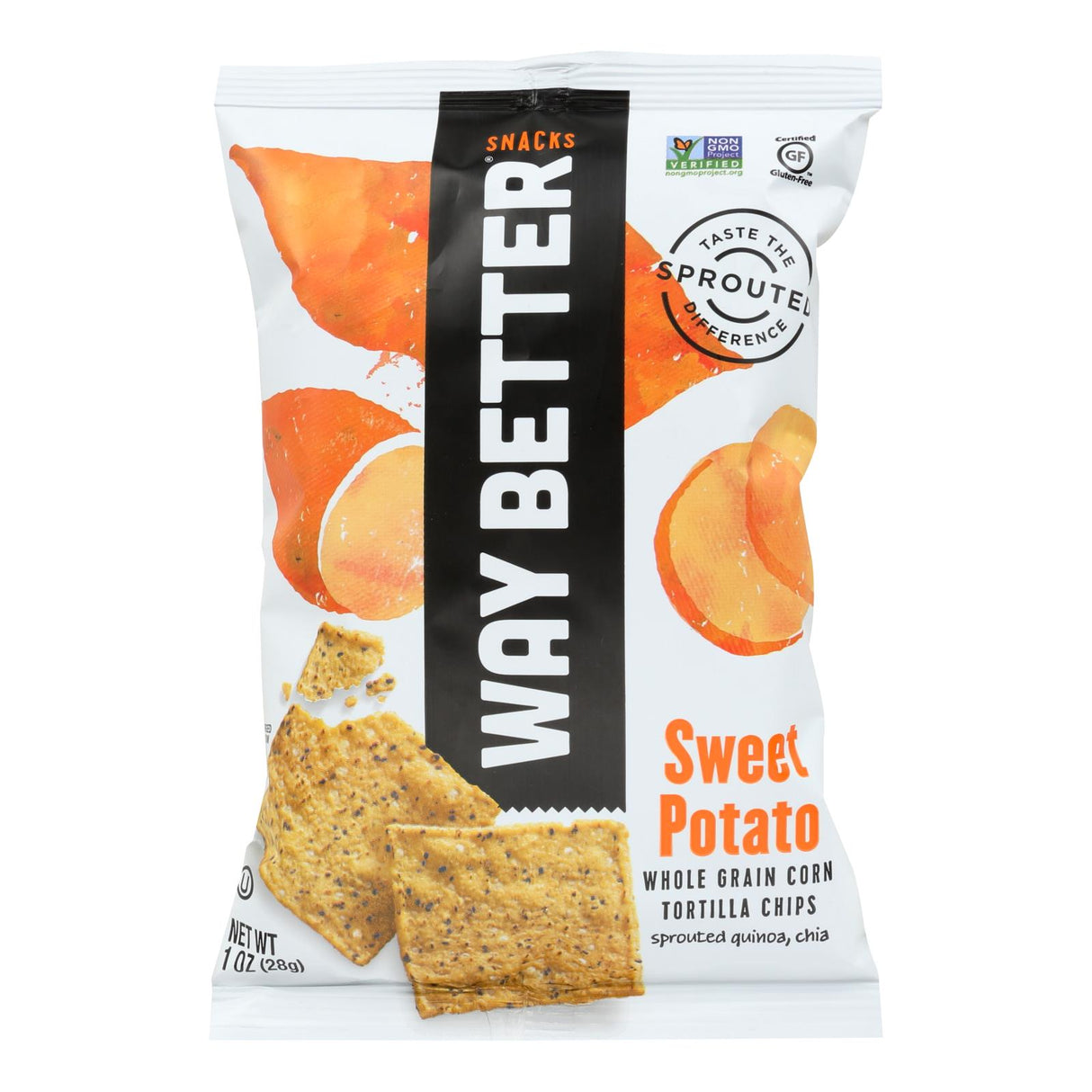 Way Better Sweet Potato Tortilla Chips (Pack of 12 - 1 Oz.) - Cozy Farm