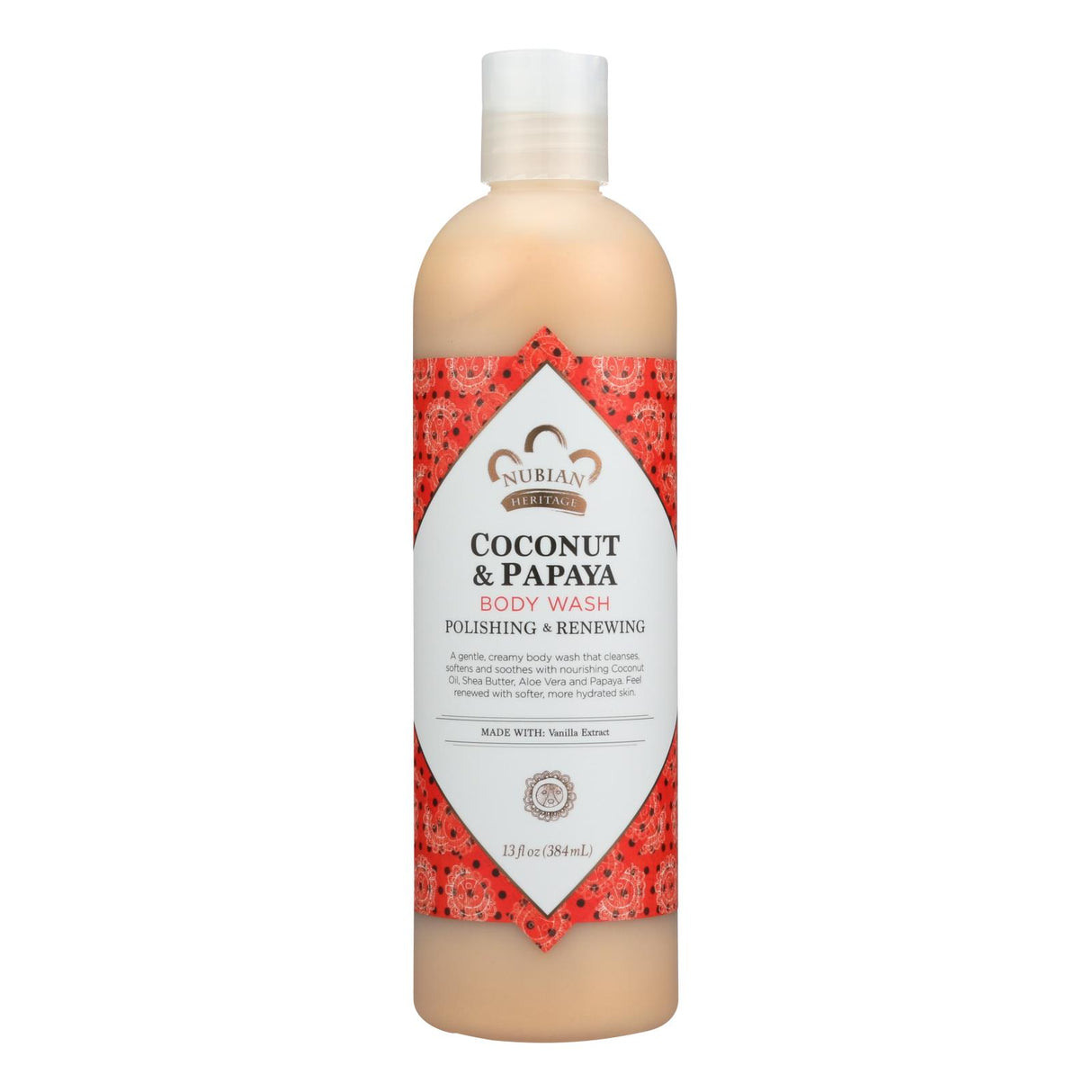 Nubian Heritage Coconut & Papaya Revitalizing Body Wash (13 Fl Oz) - Cozy Farm