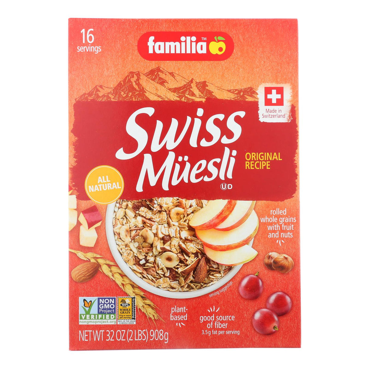 Familia Original Swiss Muesli (Pack of 6 - 29 Oz. Boxes) - Cozy Farm