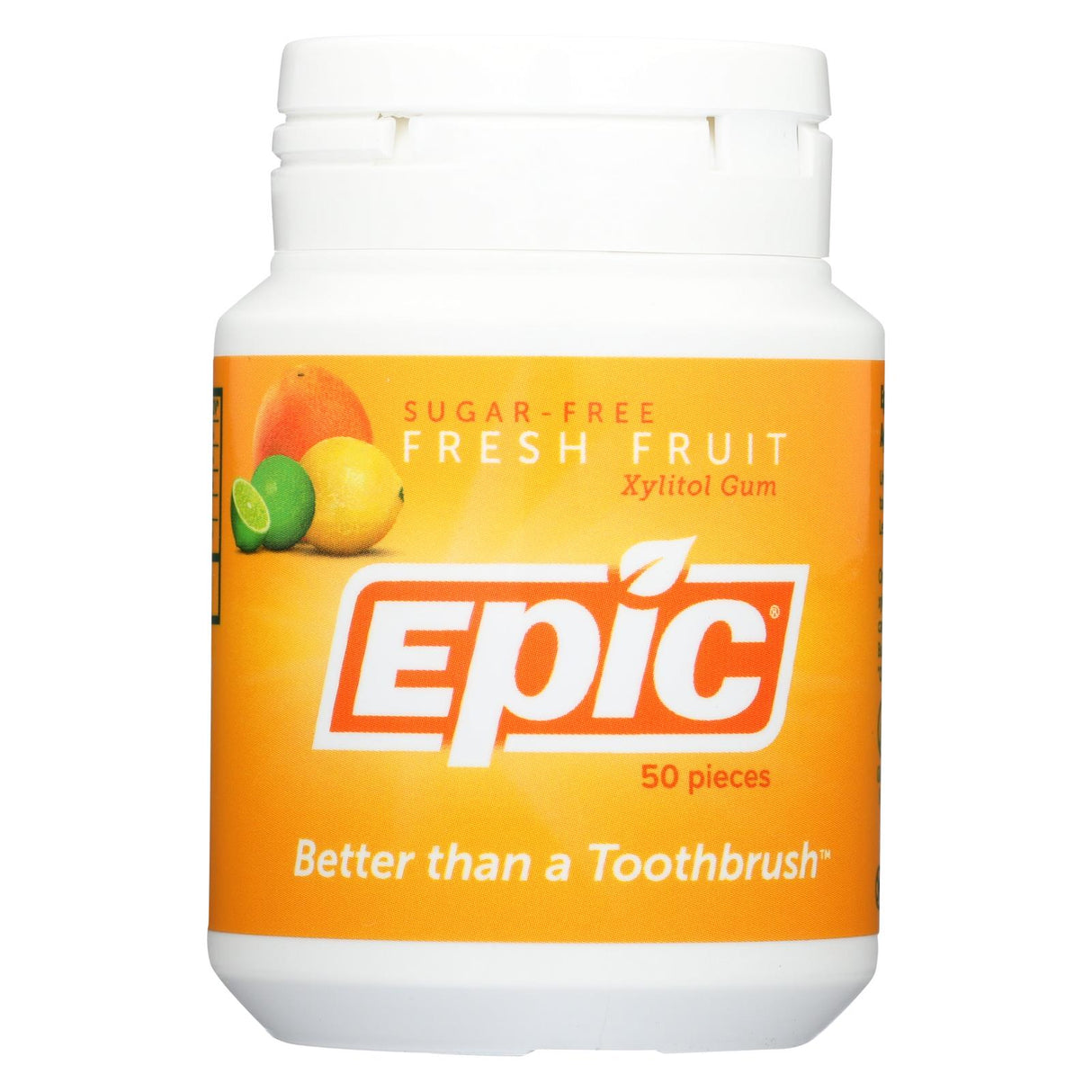 Epic Dental Sugar-Free Xylitol Gum, 50 Pieces - Fresh Fruit Flavor - Cozy Farm