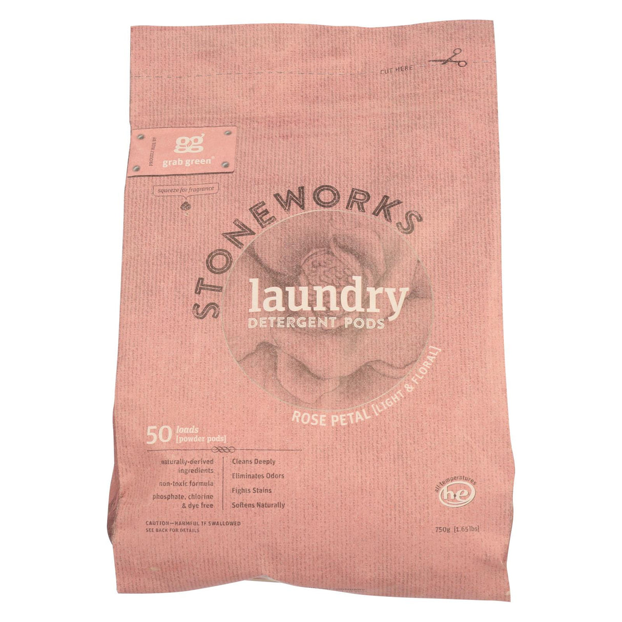 Stoneworks Rose Laundry Detergent Pods (Pack of 6 - 50 Count) - Cozy Farm
