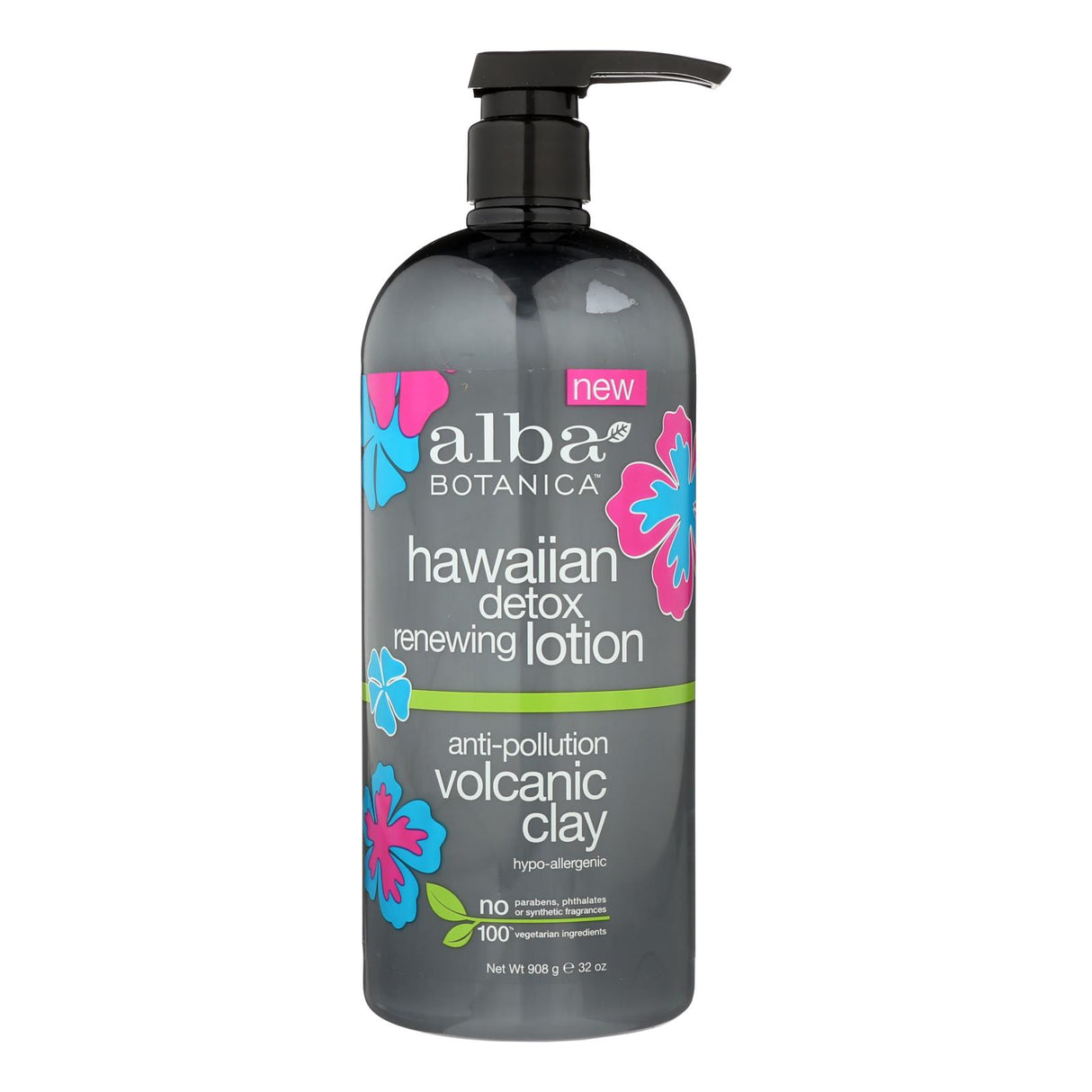 Alba Botanica Hawaiian Detox Body Lotion with Anti-Pollution Volcanic Clay - 32 Oz. - Cozy Farm