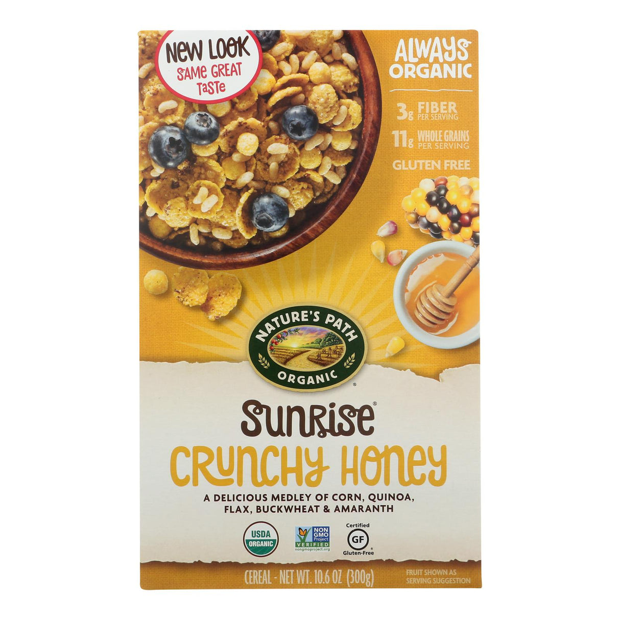 Nature's Path Crunchy Honey Organic Sunrise Cereal - 12-Pack, 10.6 Oz. Per Box - Cozy Farm