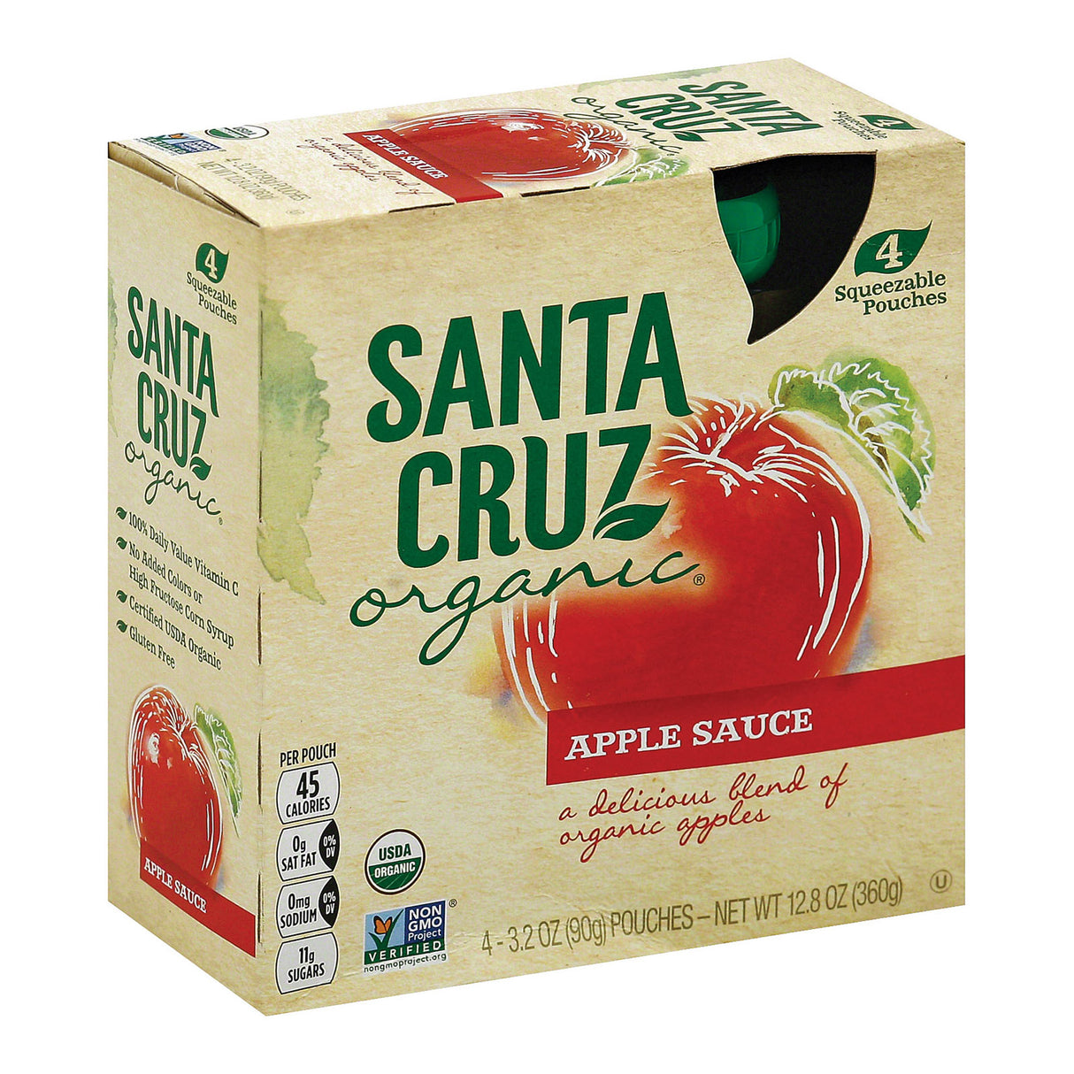 Santa Cruz Organic Apple Sauce - 6-Pack | 3.2 Oz. Each - Cozy Farm