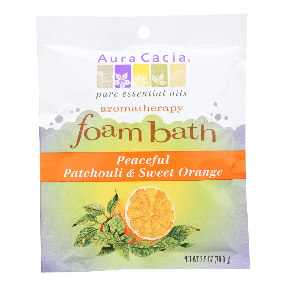 Aura Cacia Peaceful Patchouli and Sweet Orange Foaming Bath (Pack of 6, 2.5 Oz) - Cozy Farm