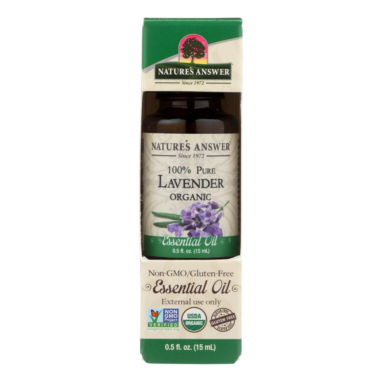 Nature's Answer Organic Lavender Essential Oil, 0.5 Oz. Bottle - Cozy Farm