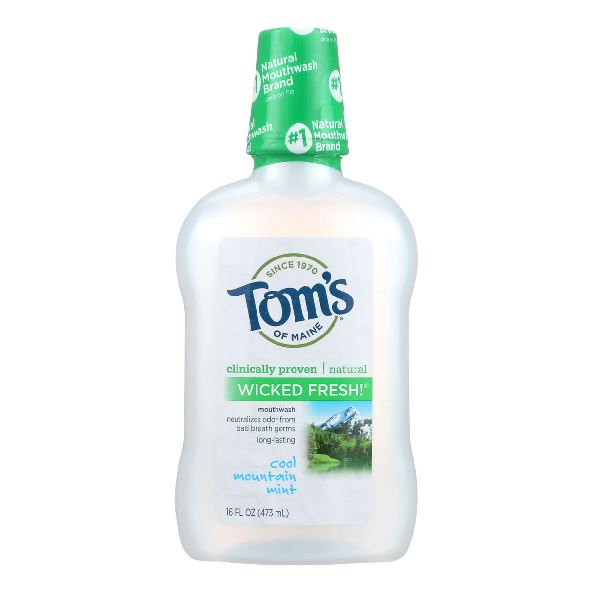Tom's of Maine Cool Mountain Mint Mouthwash, 6 Oz. - Cozy Farm