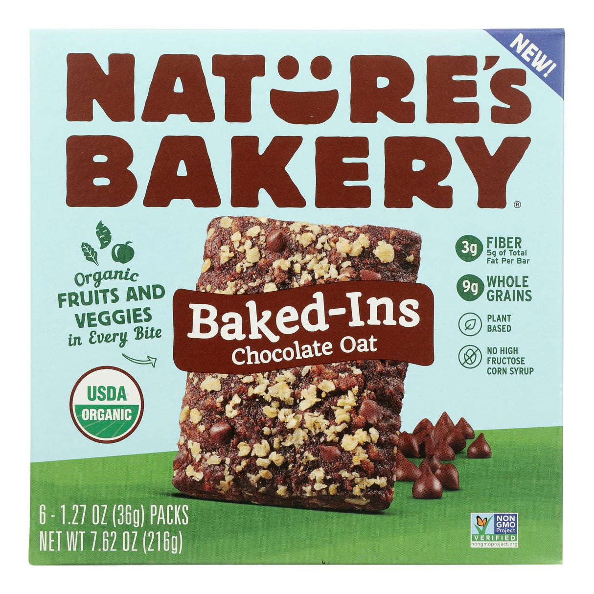 Nature's Bakery Chocolate Oat Baked-in Bars (Pack of 6 - 6/1.27oz) - Cozy Farm