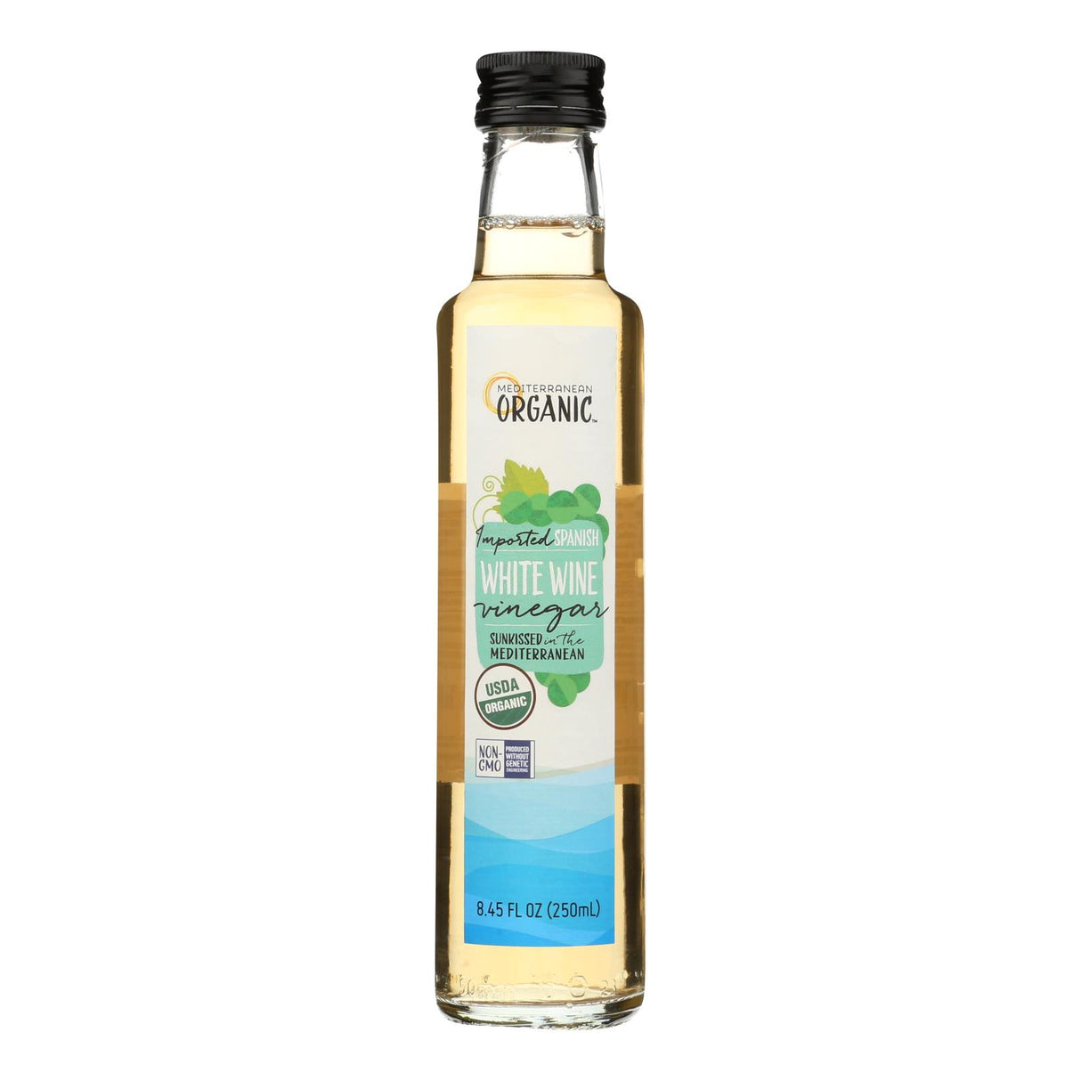 Organic Mediterranean White Wine Vinegar (6 - 8.45 Oz. Bottles) - Cozy Farm