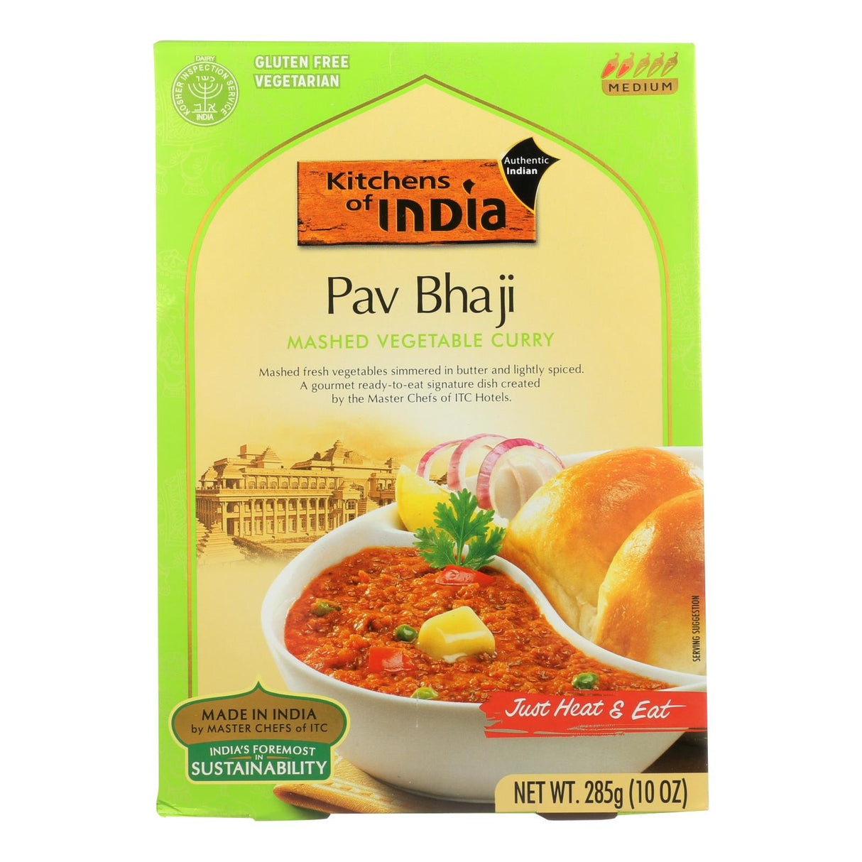 Kitchen of India 6 Pack Mashed Vegetable Curry Pav Bhaji 10 Oz - Cozy Farm