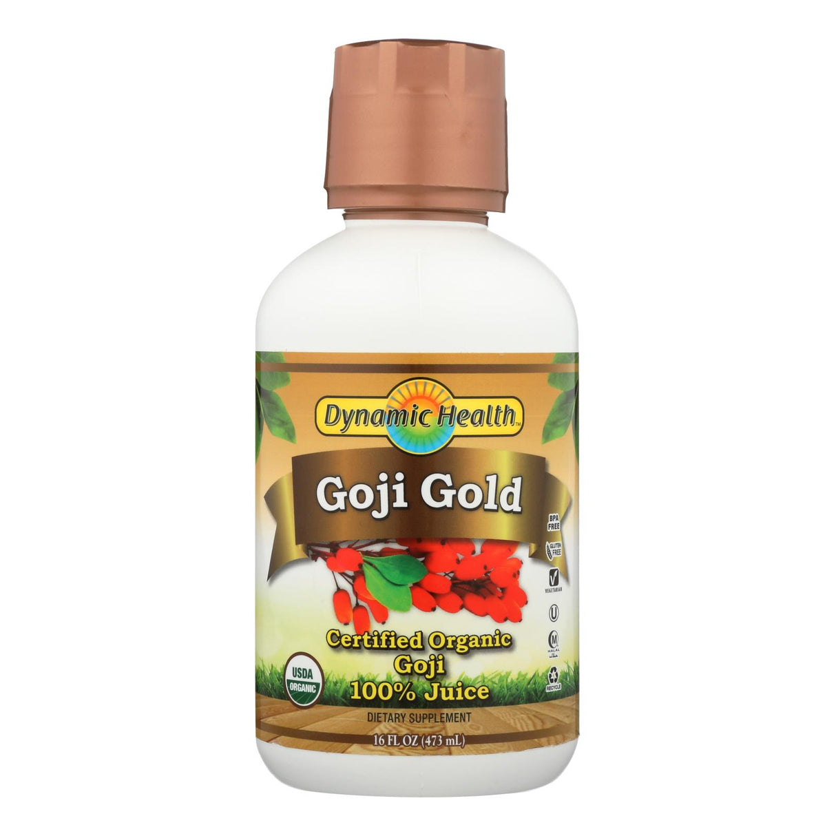 Dynamic Health Certified Organic Goji Berry Gold Juice, 16 Fl Oz - Cozy Farm