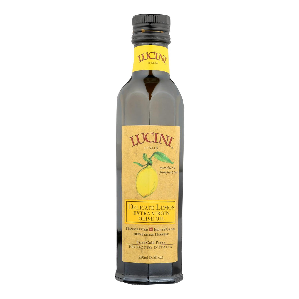 Lucini Italia Lemon Infused Extra Virgin Olive Oil - 8.5 FL Oz Pack of 6 - Cozy Farm