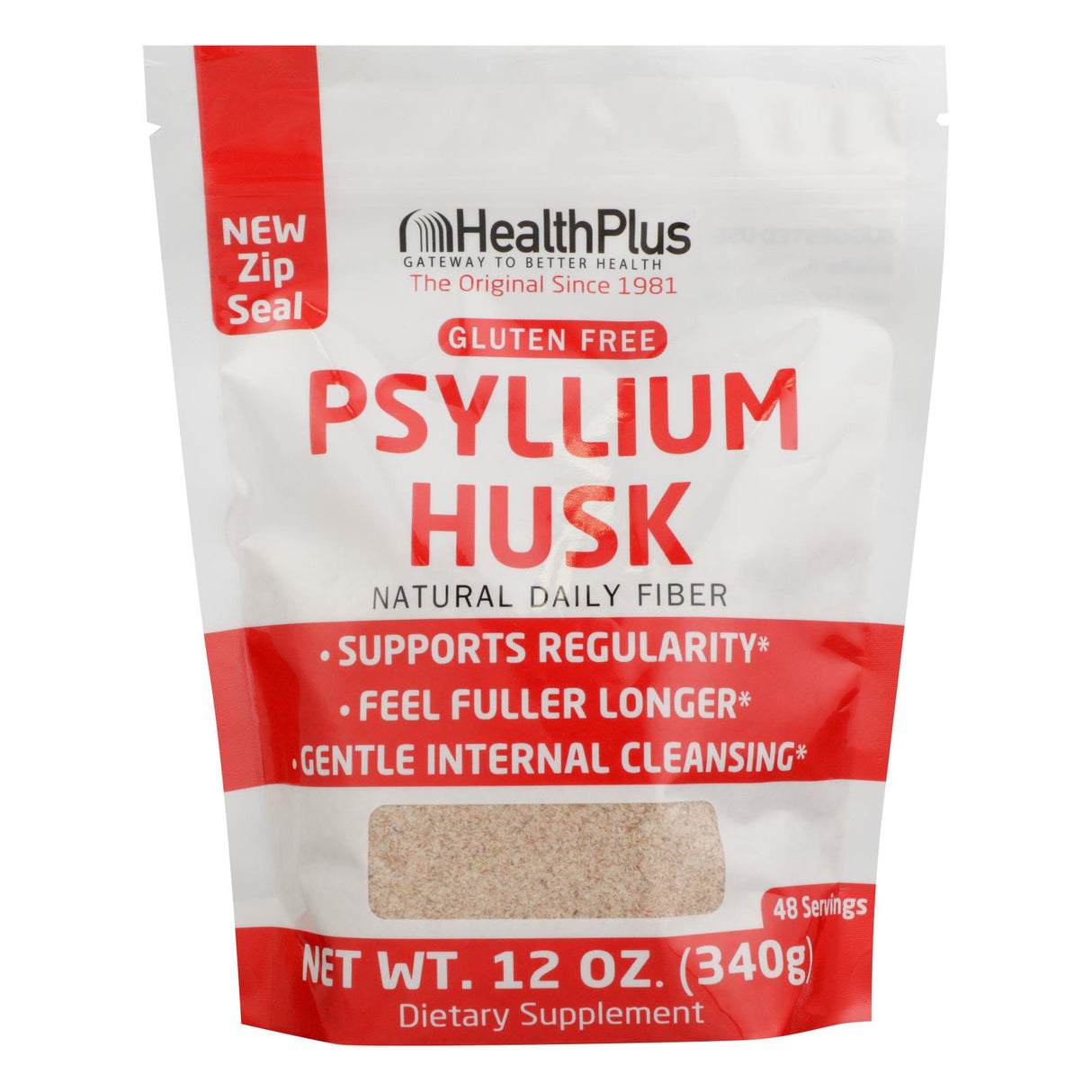 Health Plus Pure Psyllium Husk Supplement, 12 Oz. - Cozy Farm