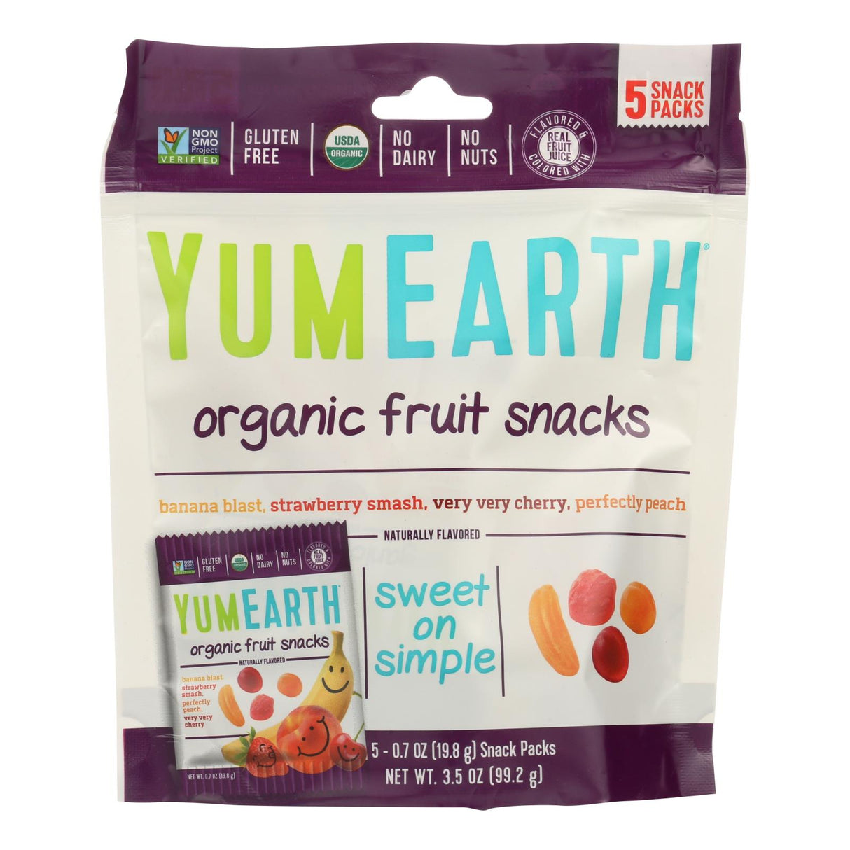 Yumearth Organics Fruit Snacks, Natural Fruit Flavored Snacks (Pack of 12) - 0.7 Oz. - Cozy Farm