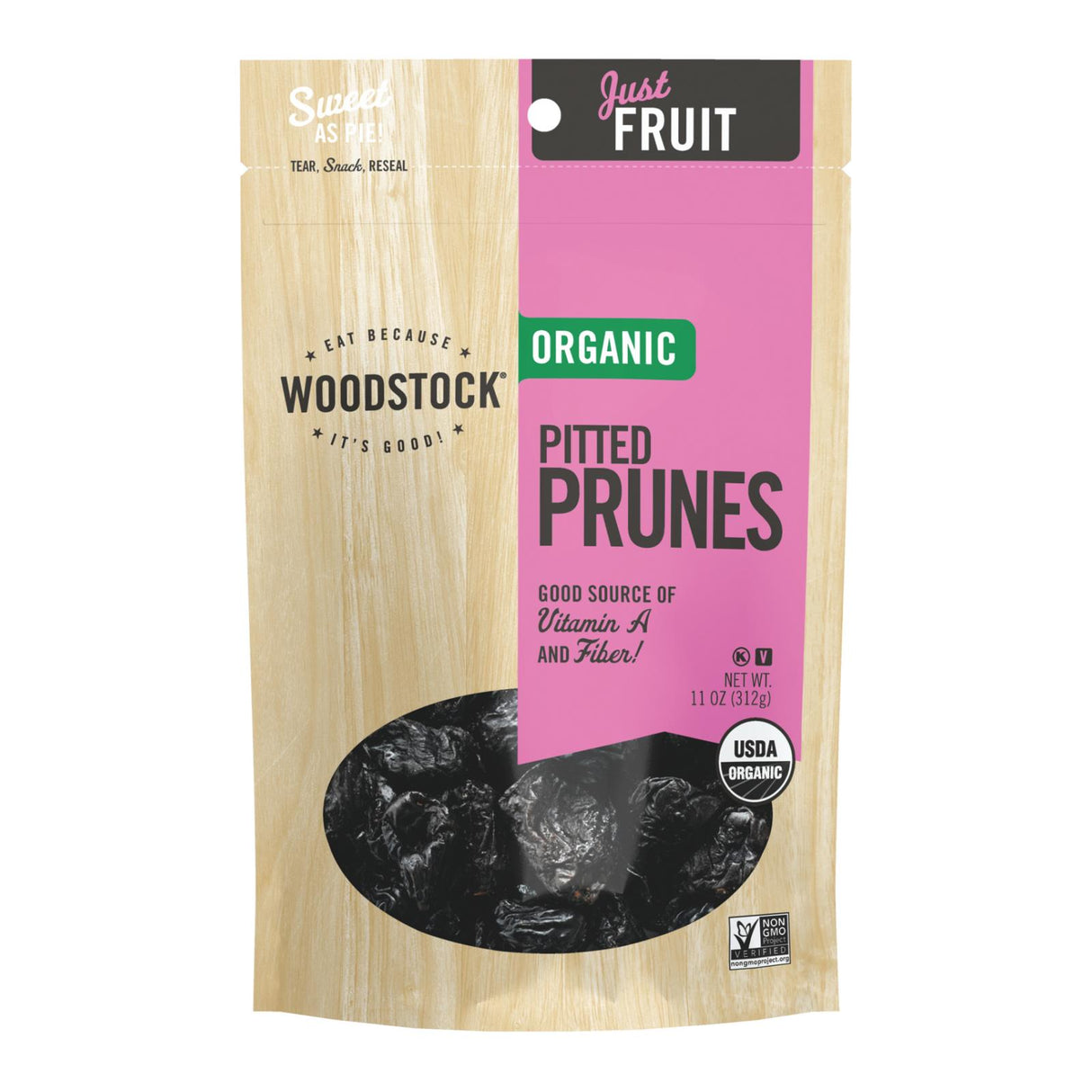 Woodstock Organic Pitted Prunes, 11 Oz. (Pack of 8) - Cozy Farm
