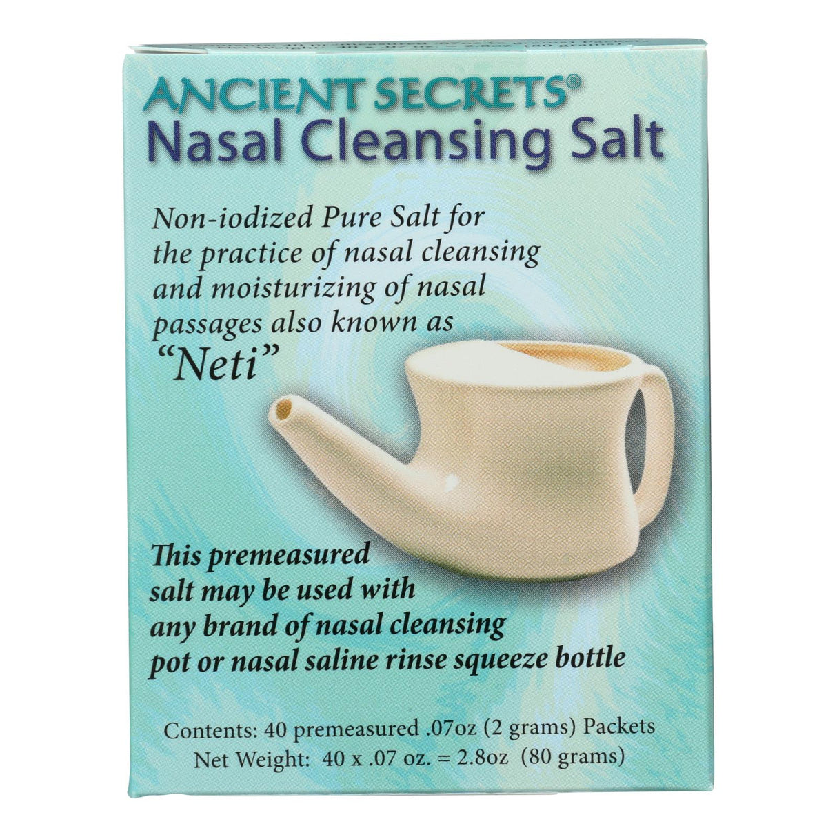 Ancient Secrets Nasal Irrigation Salt Packets (40 Count) - Cozy Farm
