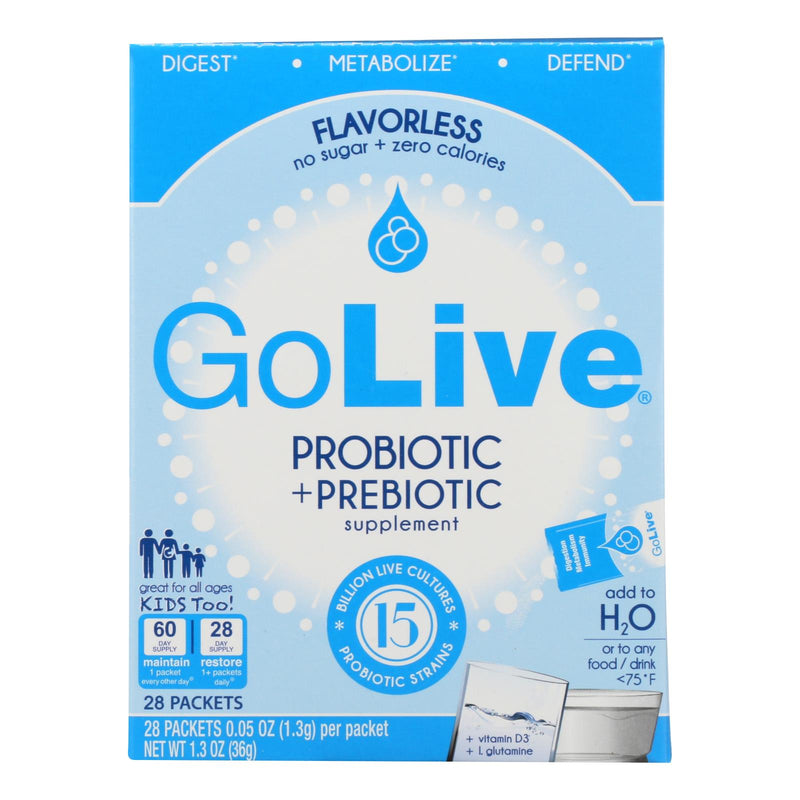 Golive Probiotic and Prebiotic Flavorless, 28 Packets - Cozy Farm 