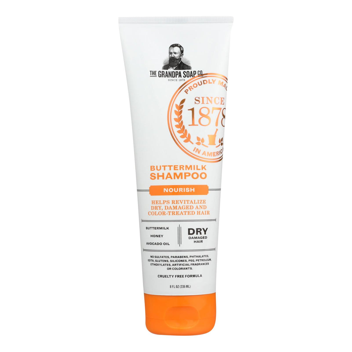 Grandpa's Buttermilk Soap Shampoo, Gentle Cleanse (8 Fl Oz.) - Cozy Farm