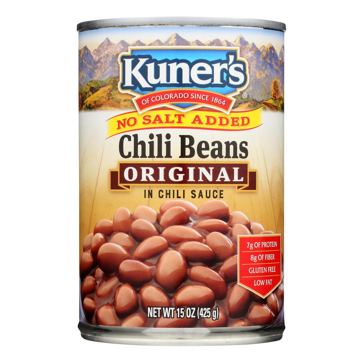 Kuner No Salt Added Chili Beans in Zesty Chili Sauce, (Pack of 12 - 15 Oz.) - Cozy Farm