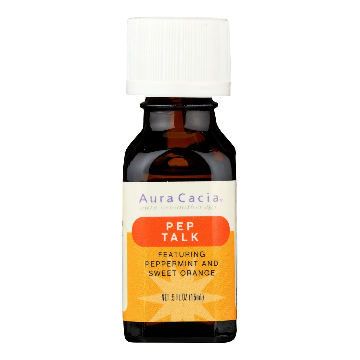 Aura Cacia Essential Solutions Oil - Pep Talk Peppermint and Sweet Orange - 0.5 Fl Oz - Cozy Farm
