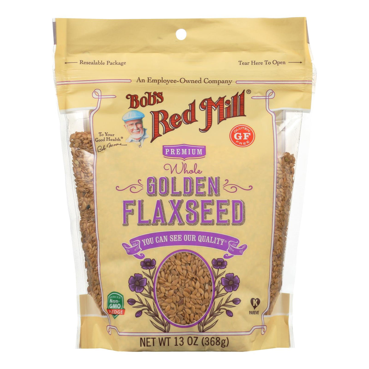 Bob's Red Mill Gluten-Free Golden Flaxseeds (Pack of 4, 13 oz. each) - Cozy Farm