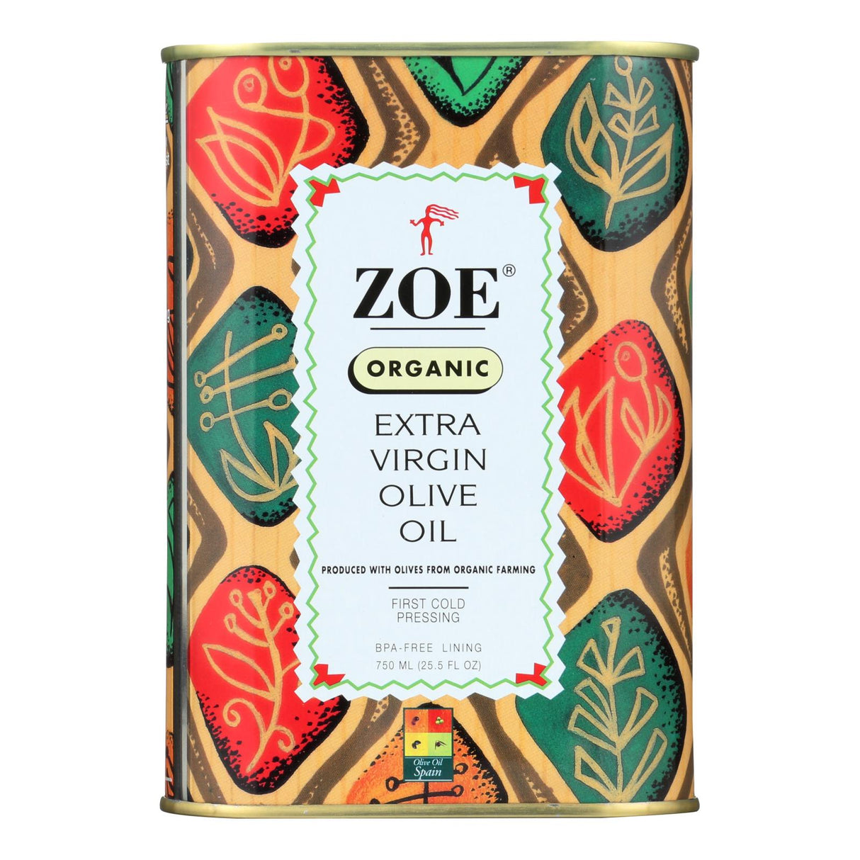 Zoe Organic Extra Virgin Olive Oil, 25.5 Fl Oz - Pack of 6 - Cozy Farm