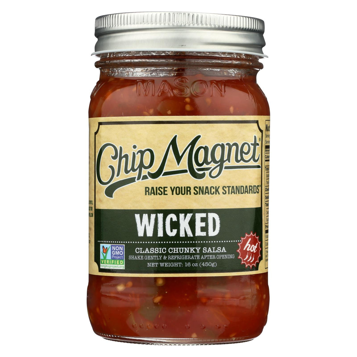 Chip Magnet Salsa Sauce Appeal - Wickedly Delicious 16 Oz. (Pack of 6) - Cozy Farm