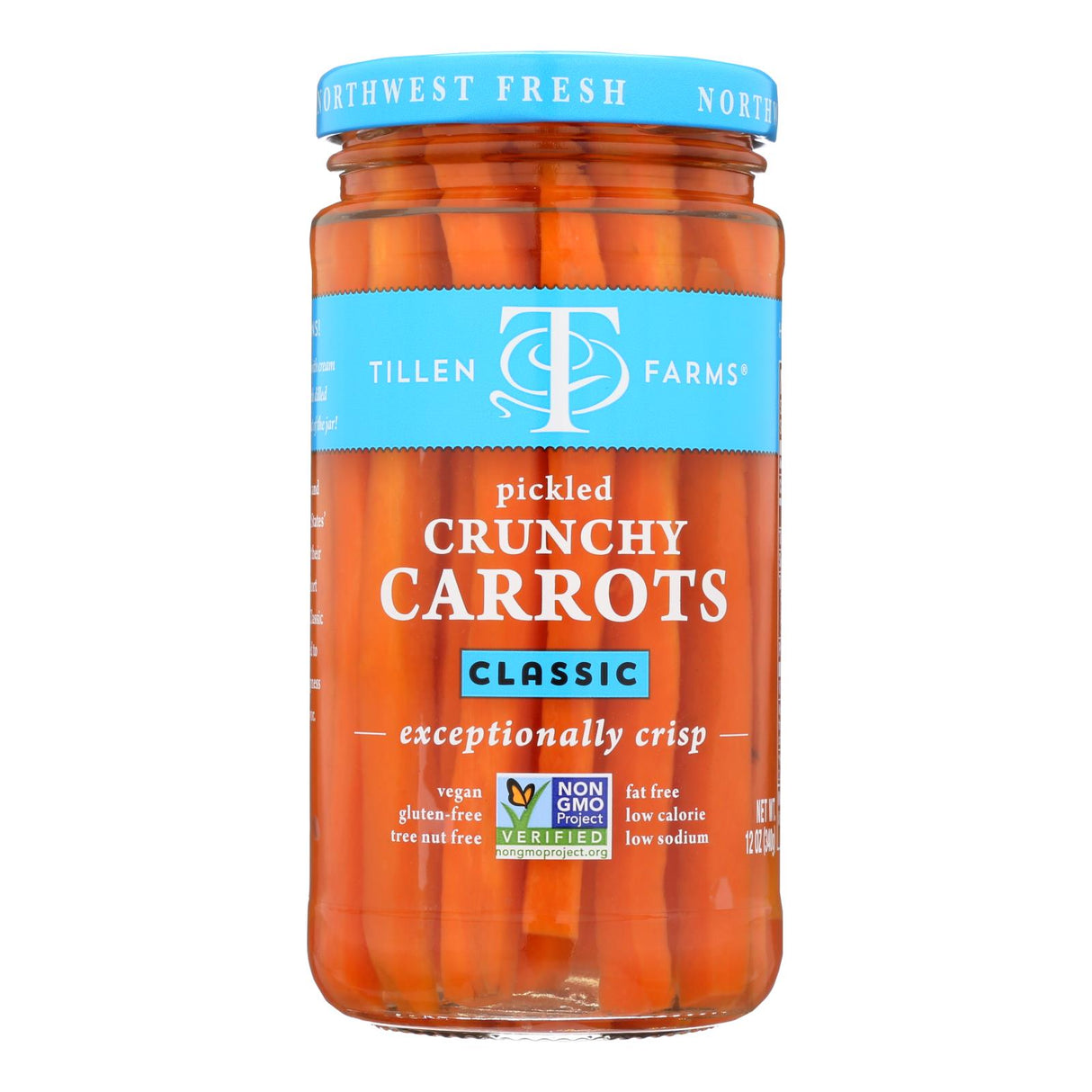 Tillen Farms Crispy Pickled Baby Carrots (Pack of 6 - 12 Oz) - Cozy Farm