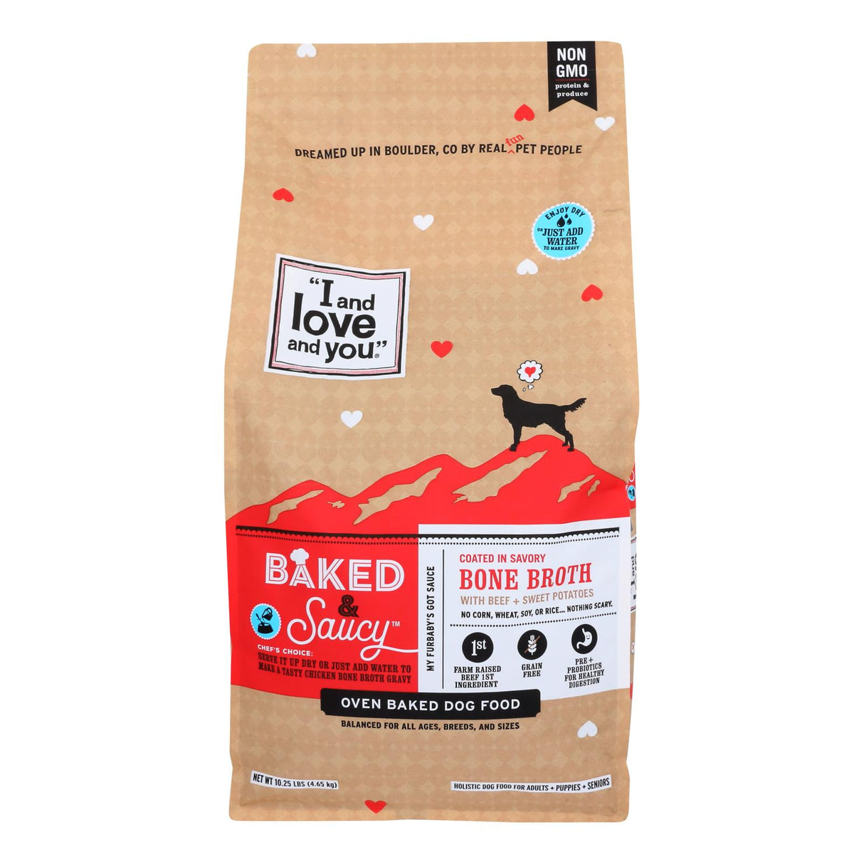 I and Love and You Dog Food, Baked Saucy Beef, 10.25 Lb. - Cozy Farm