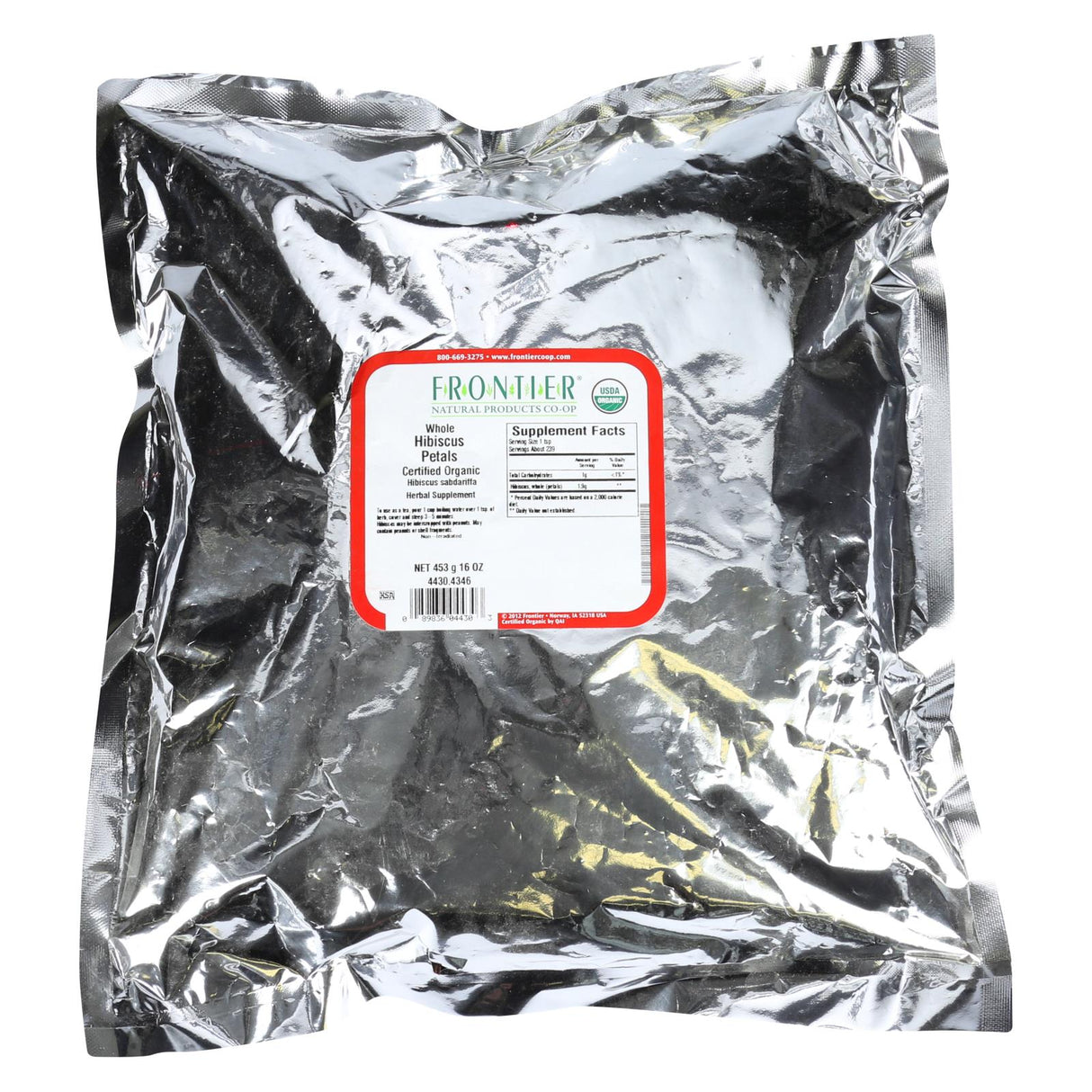 Frontier Organic Whole Dried Hibiscus Petals, 1 lb - Cozy Farm