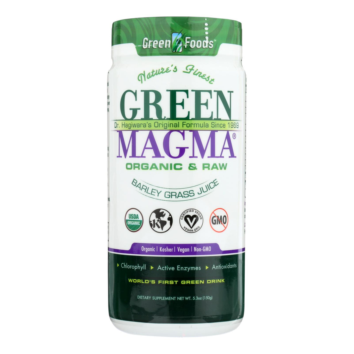 Green Foods Barley Grass Juice Powder, Dr. Hagiwara's Green Magma - 5.3 Oz - Cozy Farm