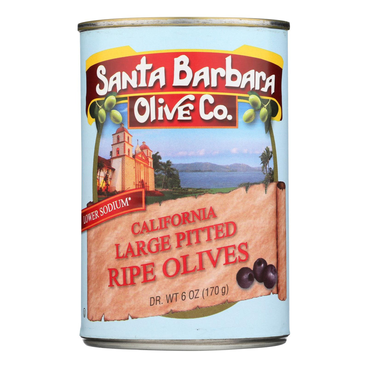 Large Santa Barbara Black Pitted Olives (12 x 5.75 Oz.) - Cozy Farm