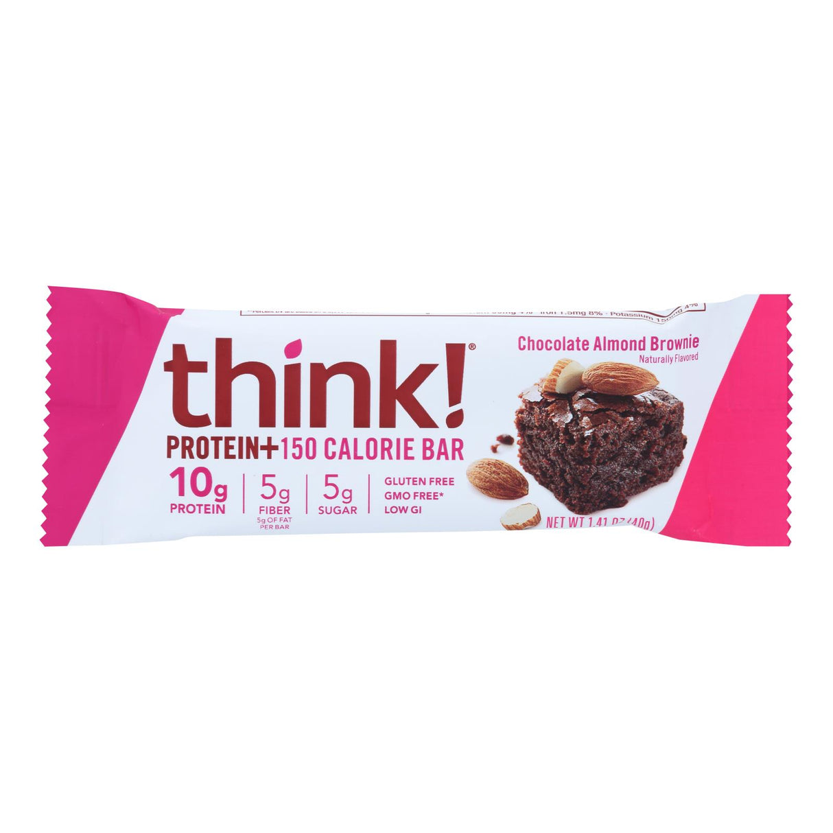 ThinkThin Lean Protein Fiber Bar, Chocolate Almond, 1.41 Oz (Pack of 10) - Cozy Farm