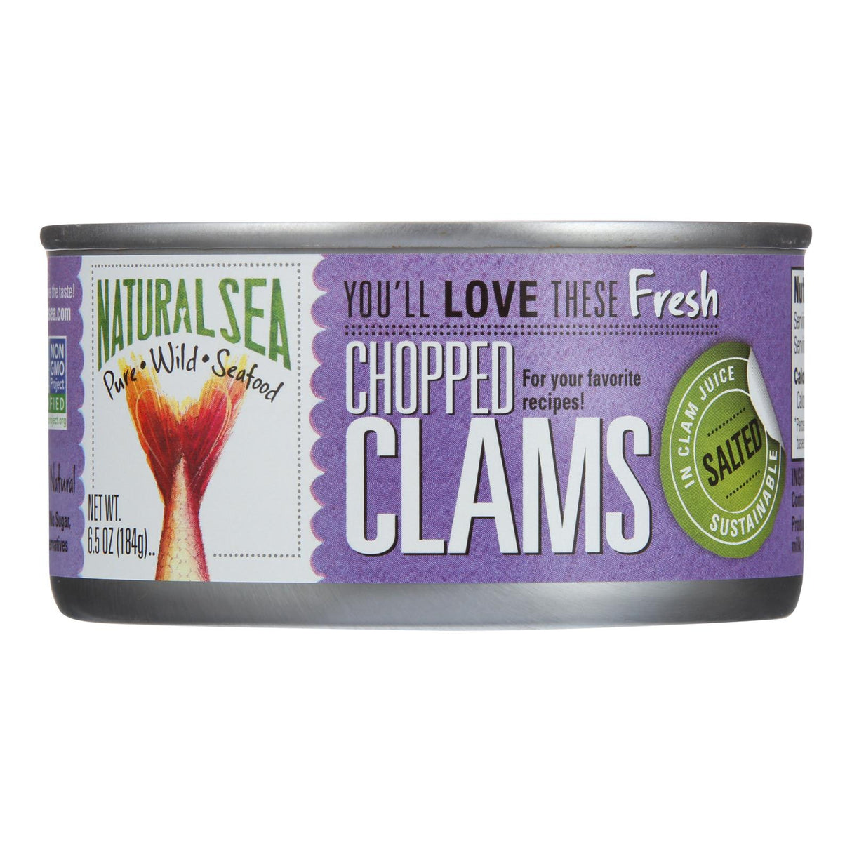 Natural Sea Chopped Wild Atlantic Surf Clams (12 - 6.5 Oz. Pkg) - Cozy Farm