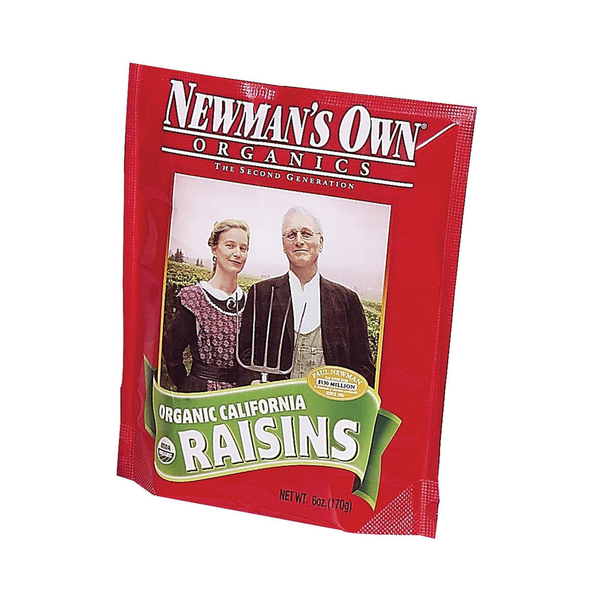 Newman's Own Organics Sun-Dried California Raisins, 6 Oz (Pack of 12) - Cozy Farm