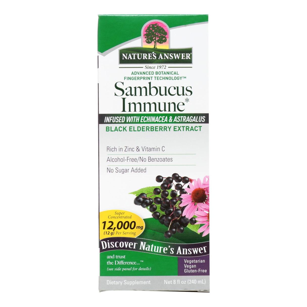 Elderberry Immune Support by Nature's Answer, 8 Fl. Oz. - Cozy Farm