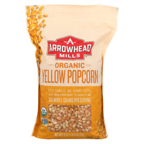 Arrowhead Mills Organic Yellow Popcorn, 6-Pack, 28 Oz Each - Cozy Farm 